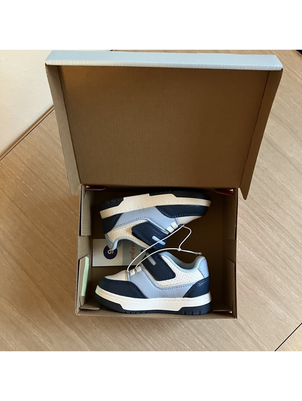 New Toddler Sz 6 Hudson Blue Basketball Sneaker Shoe Hook Loop Streetwear Boys
